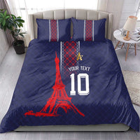Custom Midnight Navy Football Bedding Set Paris Architectural Heritage Style - Wonder Print Shop