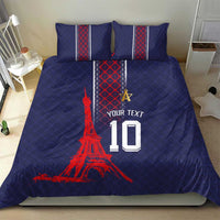 Custom Midnight Navy Football Bedding Set Paris Architectural Heritage Style - Wonder Print Shop