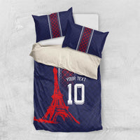 Custom Midnight Navy Football Bedding Set Paris Architectural Heritage Style - Wonder Print Shop