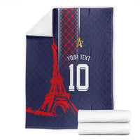Custom Midnight Navy Football Blanket Paris Architectural Heritage Style - Wonder Print Shop