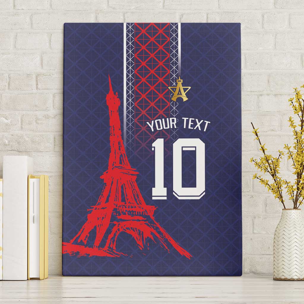 Custom Midnight Navy Football Canvas Wall Art Paris Architectural Heritage Style - Wonder Print Shop