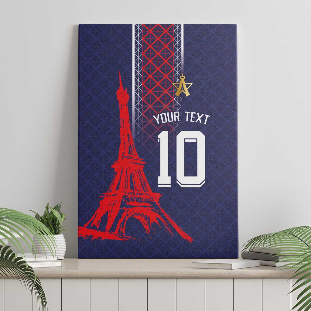 Custom Midnight Navy Football Canvas Wall Art Paris Architectural Heritage Style - Wonder Print Shop