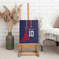 Custom Midnight Navy Football Canvas Wall Art Paris Architectural Heritage Style - Wonder Print Shop