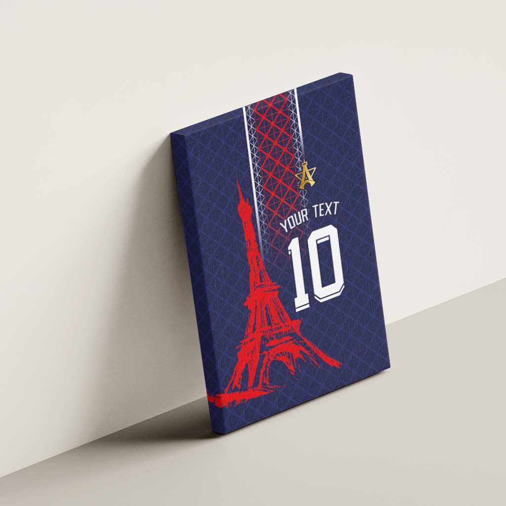 Custom Midnight Navy Football Canvas Wall Art Paris Architectural Heritage Style - Wonder Print Shop