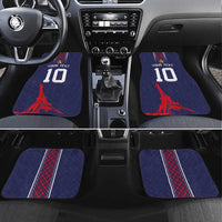 Custom Midnight Navy Football Car Mats Paris Architectural Heritage Style - Wonder Print Shop