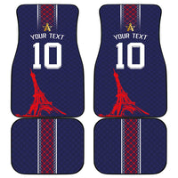 Custom Midnight Navy Football Car Mats Paris Architectural Heritage Style - Wonder Print Shop