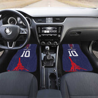 Custom Midnight Navy Football Car Mats Paris Architectural Heritage Style - Wonder Print Shop