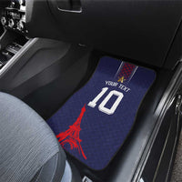 Custom Midnight Navy Football Car Mats Paris Architectural Heritage Style - Wonder Print Shop