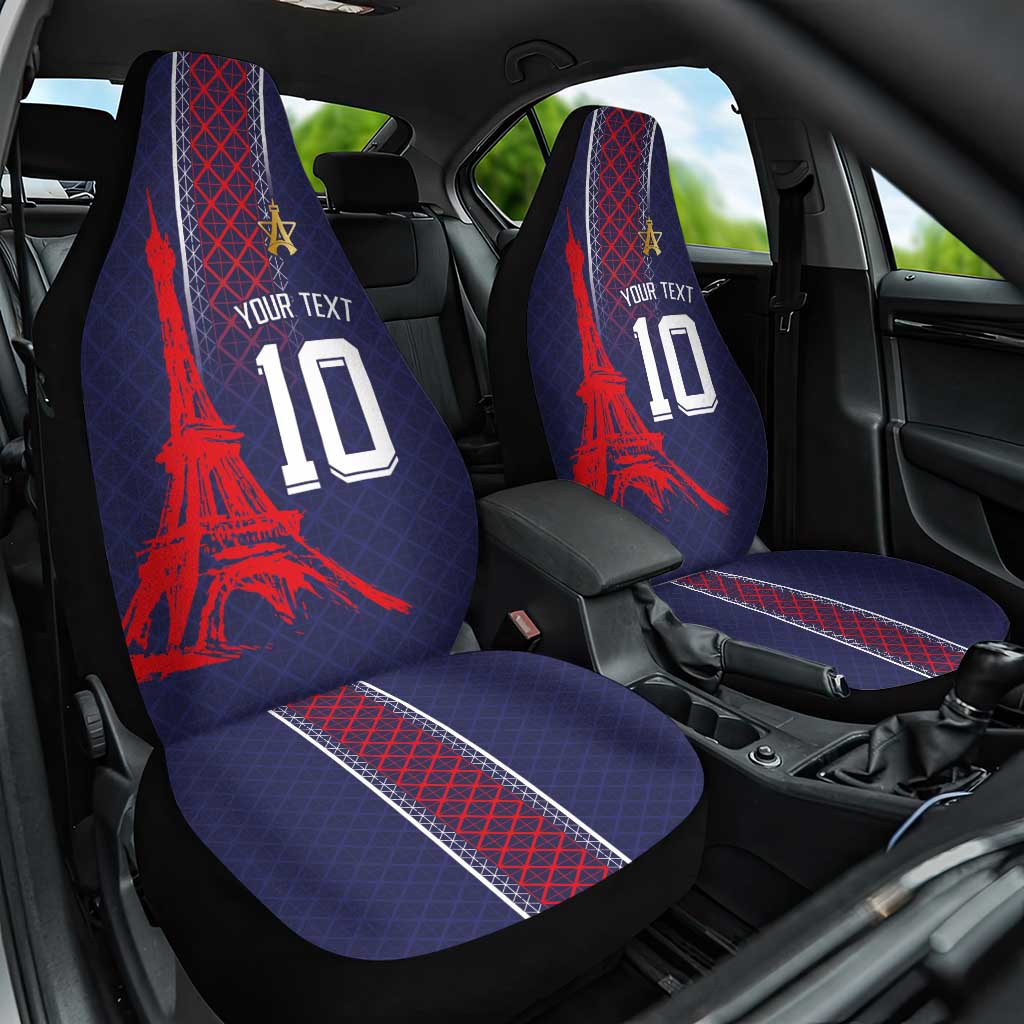 Custom Midnight Navy Football Car Seat Cover Paris Architectural Heritage Style - Wonder Print Shop