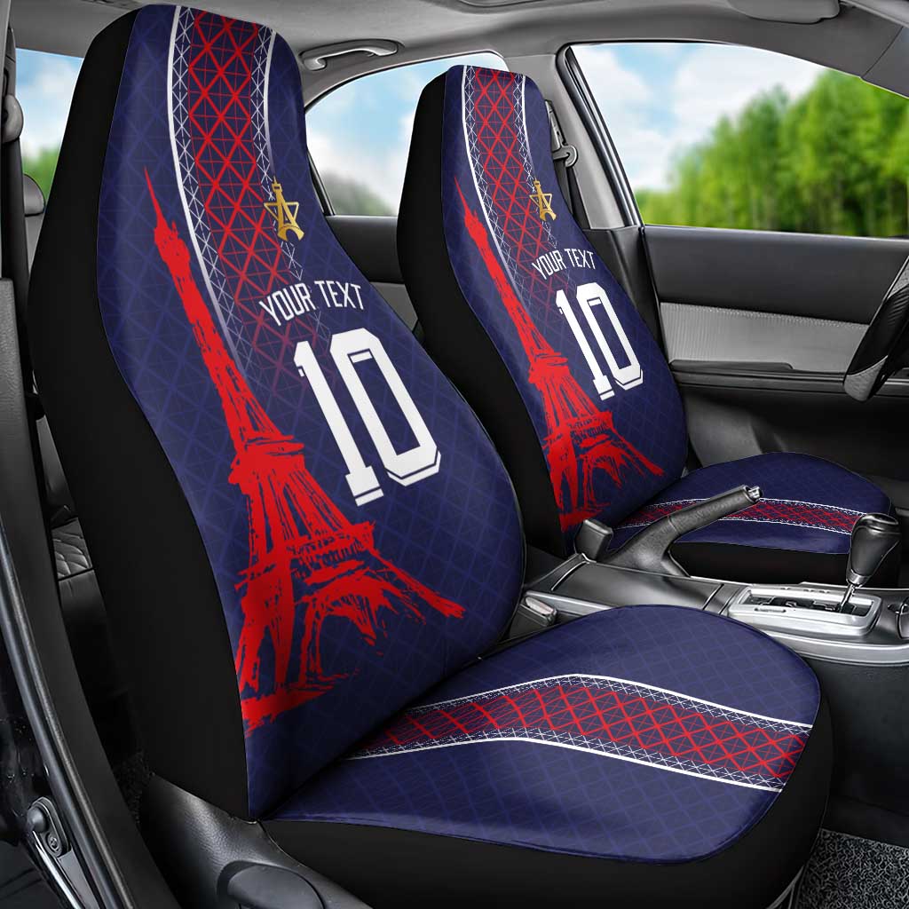 Custom Midnight Navy Football Car Seat Cover Paris Architectural Heritage Style - Wonder Print Shop