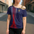 Custom Midnight Navy Football Cross Shoulder Shirt Paris Architectural Heritage Style - Wonder Print Shop