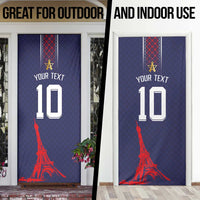 Custom Midnight Navy Football Door Cover Paris Architectural Heritage Style - Wonder Print Shop