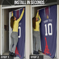Custom Midnight Navy Football Door Cover Paris Architectural Heritage Style - Wonder Print Shop