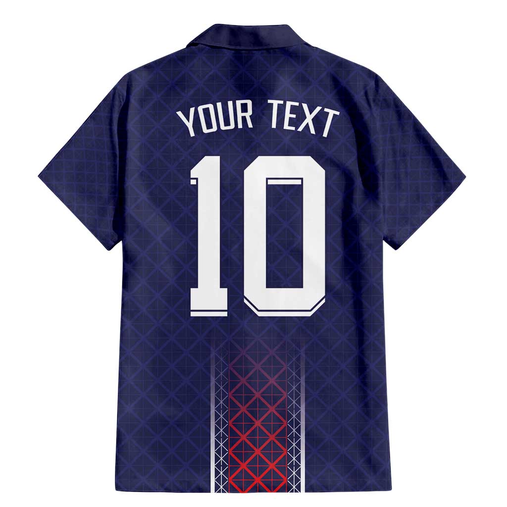 Custom Midnight Navy Football Family Matching Mermaid Dress and Hawaiian Shirt Paris Architectural Heritage Style - Wonder Print Shop