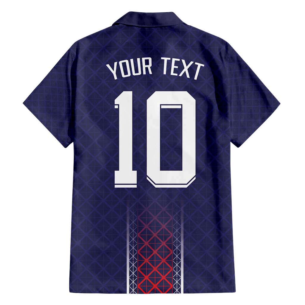 Custom Midnight Navy Football Family Matching Puletasi and Hawaiian Shirt Paris Architectural Heritage Style - Wonder Print Shop