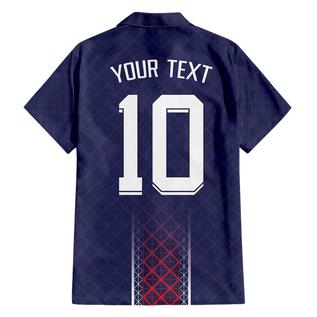 Custom Midnight Navy Football Family Matching Short Sleeve Bodycon Dress and Hawaiian Shirt Paris Architectural Heritage Style - Wonder Print Shop