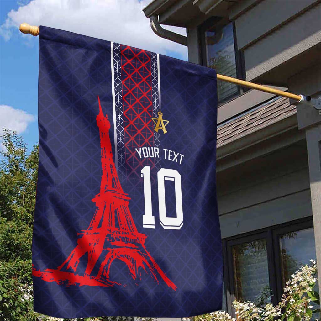 Custom Midnight Navy Football Garden Flag Paris Architectural Heritage Style - Wonder Print Shop