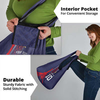 Custom Midnight Navy Football Grocery Bag Paris Architectural Heritage Style - Wonder Print Shop