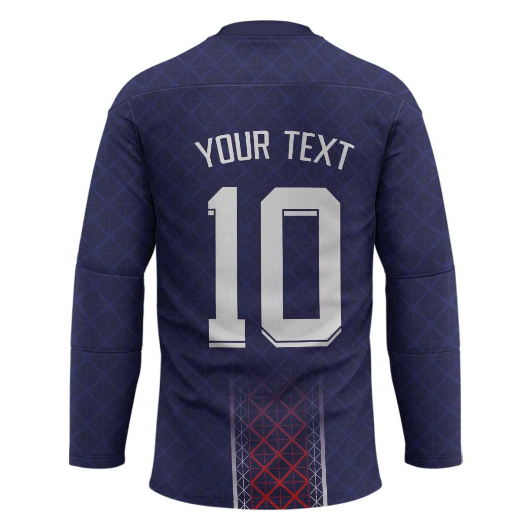 Custom Midnight Navy Football Hockey Jersey Paris Architectural Heritage Style - Wonder Print Shop