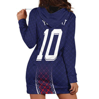 Custom Midnight Navy Football Hoodie Dress Paris Architectural Heritage Style - Wonder Print Shop