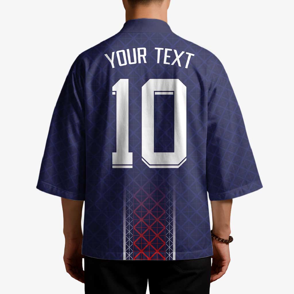 Custom Midnight Navy Football Kimono Paris Architectural Heritage Style - Wonder Print Shop
