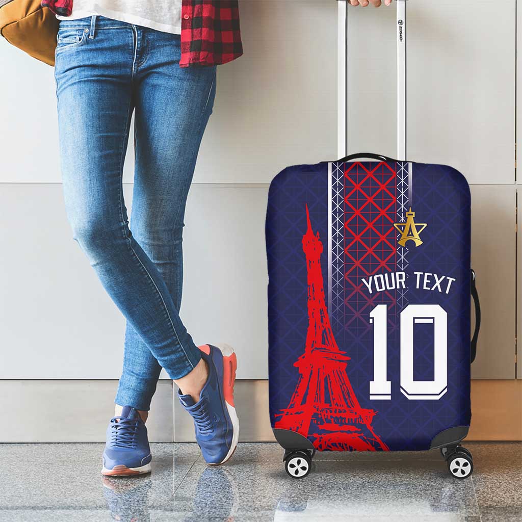 Custom Midnight Navy Football Luggage Cover Paris Architectural Heritage Style - Wonder Print Shop