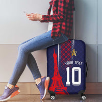 Custom Midnight Navy Football Luggage Cover Paris Architectural Heritage Style - Wonder Print Shop