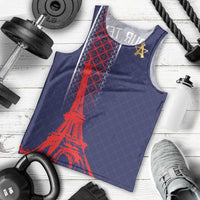 Custom Midnight Navy Football Men Tank Top Paris Architectural Heritage Style - Wonder Print Shop