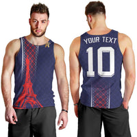 Custom Midnight Navy Football Men Tank Top Paris Architectural Heritage Style - Wonder Print Shop