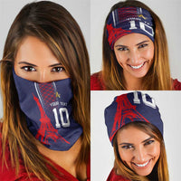 Custom Midnight Navy Football Neck Gaiter Paris Architectural Heritage Style - Wonder Print Shop