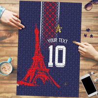 Custom Midnight Navy Football Puzzle Paris Architectural Heritage Style - Wonder Print Shop