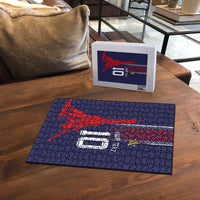 Custom Midnight Navy Football Puzzle Paris Architectural Heritage Style - Wonder Print Shop