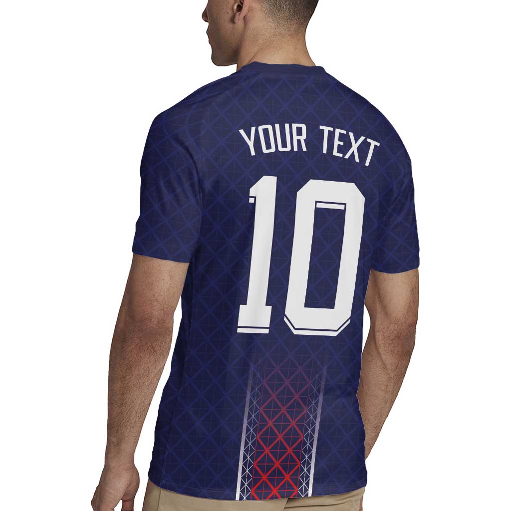 Custom Midnight Navy Football Rugby Jersey Paris Architectural Heritage Style - Wonder Print Shop