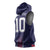 Custom Midnight Navy Football Sleeveless Hoodie Paris Architectural Heritage Style - Wonder Print Shop