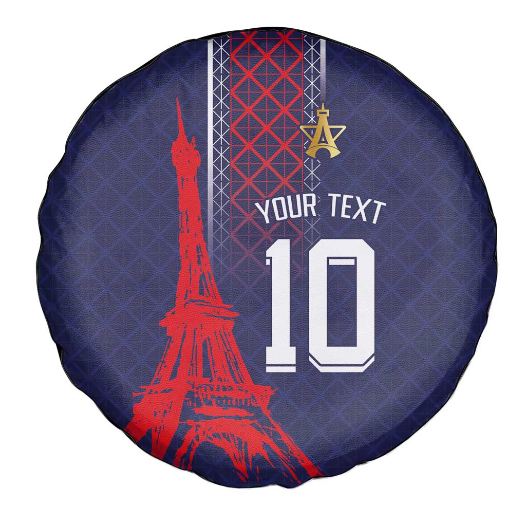 Custom Midnight Navy Football Spare Tire Cover Paris Architectural Heritage Style - Wonder Print Shop