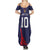 Custom Midnight Navy Football Summer Maxi Dress Paris Architectural Heritage Style - Wonder Print Shop