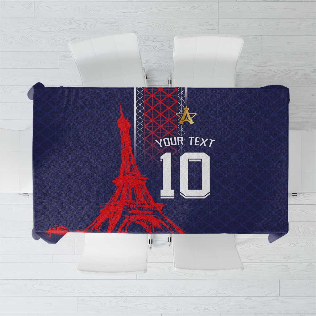 Custom Midnight Navy Football Tablecloth Paris Architectural Heritage Style - Wonder Print Shop