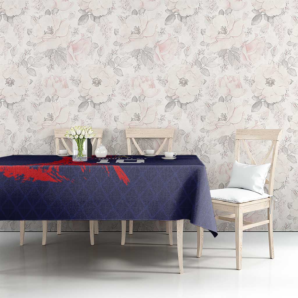 Custom Midnight Navy Football Tablecloth Paris Architectural Heritage Style - Wonder Print Shop