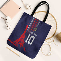 Custom Midnight Navy Football Tote Bag Paris Architectural Heritage Style - Wonder Print Shop