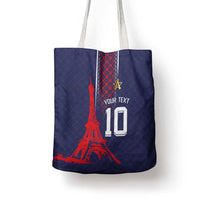 Custom Midnight Navy Football Tote Bag Paris Architectural Heritage Style - Wonder Print Shop