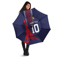 Custom Midnight Navy Football Umbrella Paris Architectural Heritage Style - Wonder Print Shop