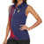 Custom Midnight Navy Football Women Sleeveless Polo Shirt Paris Architectural Heritage Style - Wonder Print Shop