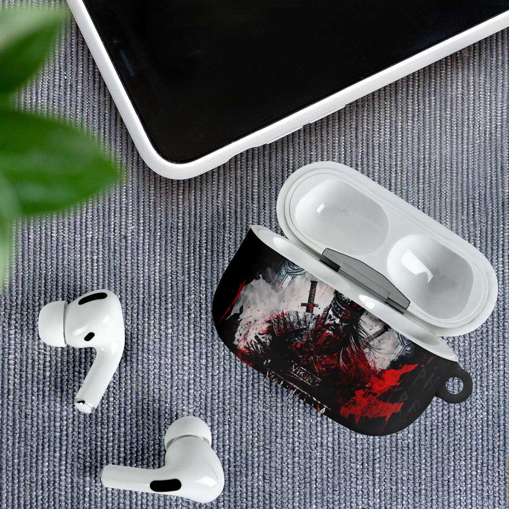 Viking Valhalla AirPods Case Norseman and Burning Battlefield - Wonder Print Shop
