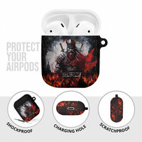 Viking Valhalla AirPods Case Norseman and Burning Battlefield - Wonder Print Shop