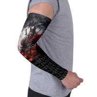 Viking Valhalla Arm Sleeves Norseman and Burning Battlefield - Wonder Print Shop