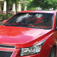 Viking Valhalla Auto Sun Shade Norseman and Burning Battlefield - Wonder Print Shop