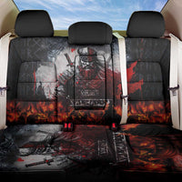 Viking Valhalla Back Car Seat Cover Norseman and Burning Battlefield - Wonder Print Shop