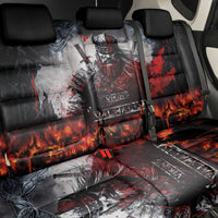 Viking Valhalla Back Car Seat Cover Norseman and Burning Battlefield - Wonder Print Shop