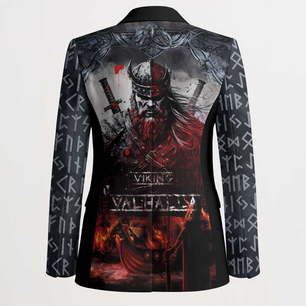 Viking Valhalla Blazer Norseman and Burning Battlefield - Wonder Print Shop