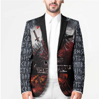 Viking Valhalla Blazer Norseman and Burning Battlefield - Wonder Print Shop